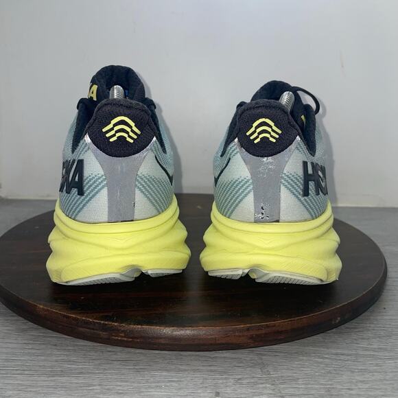 Hoka One Clifton 9 Men’s 10 D Blue Green Black Athletic Running Shoes Sneakers main image 2